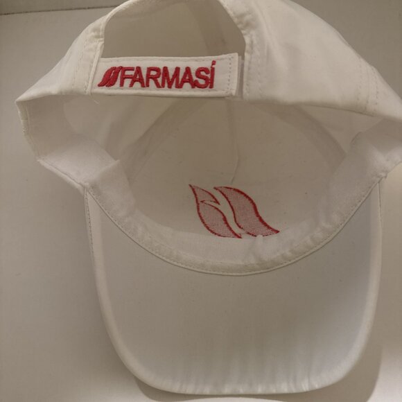 Farmasi Makeup Baseball Hat Cap Adjustable Strap Back White Pink H5 - Picture 8 of 9